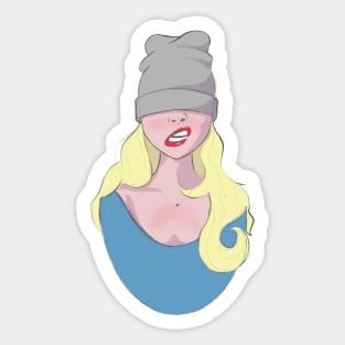 Street girl Sticker